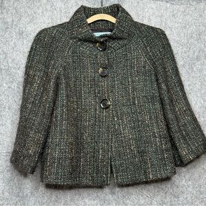 Antonio Melani Wool Blend Cropped Cape Jacket- Sz‎ 2